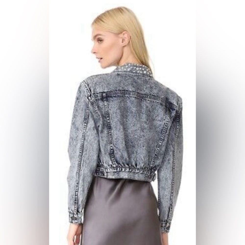 Alice + Olivia - Chloe Studded Denim Jacket - Size S - Picture 2 of 6